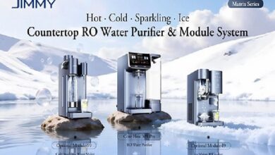 jimmy water purifier - Wilayah.com.my Three countertop water purifiers displayed on rocks in an icy, snowy landscape, labeled 'Countertop RO Water Purifier & Module System' with a 'Matrix Series' tag.