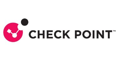 checkpoint - Wilayah.com.my Check Point logo: pink circular emblem with white network nodes and a black dot, followed by bold 'CHECK POINT' text.