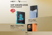 vgp award - Wilayah.com.my VGP Award 2026 Gold Award collage featuring HiBy devices: M500 Hatsune Miku Edition, R6 Pro MAX, and W4 wireless headphone amplifier.